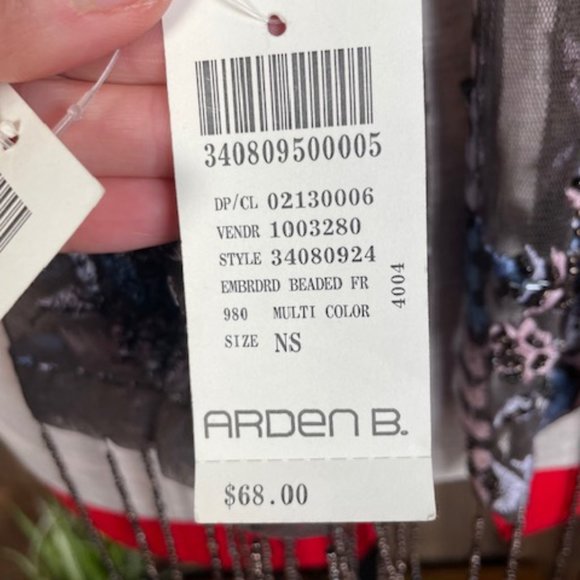 Arden B Scarf with Beading Detail - New With Tags - Picture 6 of 8